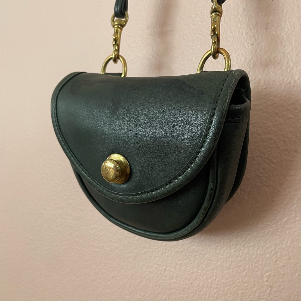 Vintage Coach green Crossbody Belt Bag *as-is*